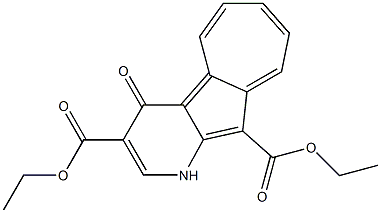 1,4-Dihydro-4-oxoazuleno[2,1-b]pyridine-3,10-dicarboxylic acid diethyl ester Structure