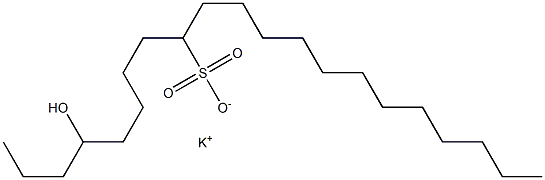4-ヒドロキシヘニコサン-9-スルホン酸カリウム 化学構造式