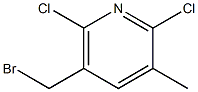 2,6-Dichloro-3-methyl-5-(bromomethyl)pyridine,,结构式
