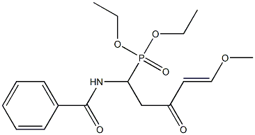 (1-Benzoylamino-3-oxo-5-methoxy-4-pentenyl)phosphonic acid diethyl ester,,结构式