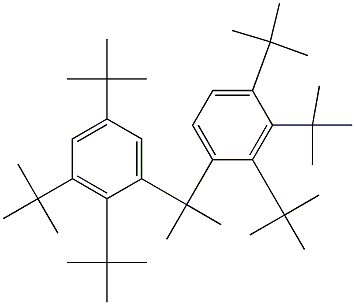2-(2,3,4-Tri-tert-butylphenyl)-2-(2,3,5-tri-tert-butylphenyl)propane Struktur