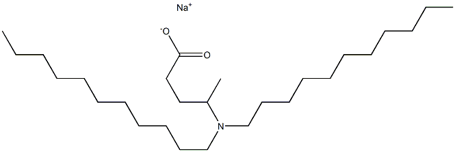 4-(ジウンデシルアミノ)吉草酸ナトリウム 化学構造式