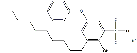 4-Hydroxy-5-decyl[oxybisbenzene]-3-sulfonic acid potassium salt Struktur