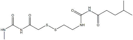 1-(4-Methylpentanoyl)-3-[2-[[(3-methylureido)carbonylmethyl]dithio]ethyl]urea