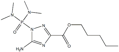 5-Amino-1-[bis(dimethylamino)phosphinyl]-1H-1,2,4-triazole-3-carboxylic acid pentyl ester Struktur