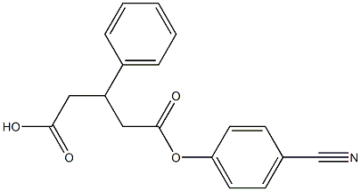 3-Phenylglutaric acid hydrogen 1-(4-cyanophenyl) ester Struktur