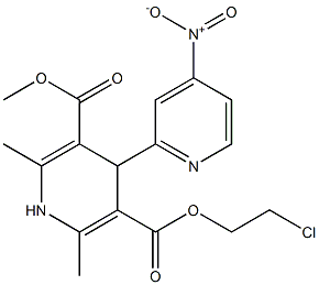 4-(4-Nitropyridin-2-yl)-1,4-dihydro-2,6-dimethylpyridine-3,5-dicarboxylic acid 3-methyl 5-(2-chloroethyl) ester Struktur