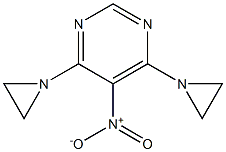 4,6-ビス(1-アジリジニル)-5-ニトロピリミジン 化学構造式