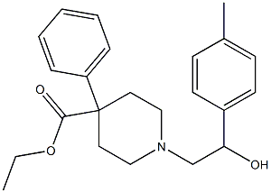 1-[2-Hydroxy-2-(4-methylphenyl)ethyl]-4-phenylpiperidine-4-carboxylic acid ethyl ester,,结构式