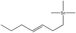 3-ヘプテニルトリメチルスタンナン 化学構造式
