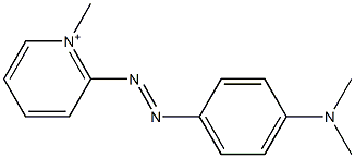 2-[[4-(Dimethylamino)phenyl]azo]-1-methylpyridinium,,结构式