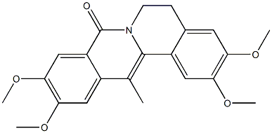 5,6-Dihydro-2,3,10,11-tetramethoxy-13-methyl-8H-dibenzo[a,g]quinolizin-8-one