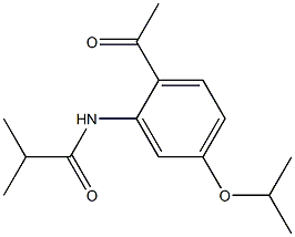 N-(2-アセチル-5-イソプロポキシフェニル)-2-メチルプロパンアミド 化学構造式