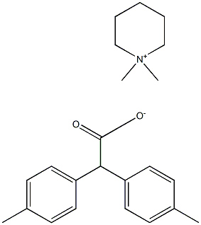 Bis(p-methylphenyl)acetic acid 1,1-dimethylpiperidinium-4-yl ester,,结构式