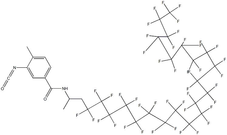 3-Isocyanato-4-methyl-N-[2-(pentatetracontafluorodocosyl)-1-methylethyl]benzamide 结构式