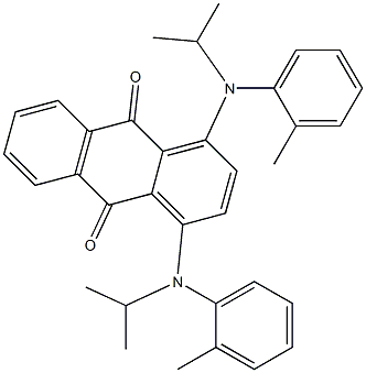 1,4-Bis(2-methyl-isopropylanilino)anthraquinone Structure