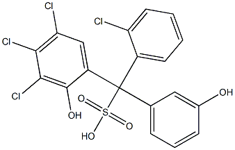 (2-Chlorophenyl)(3,4,5-trichloro-2-hydroxyphenyl)(3-hydroxyphenyl)methanesulfonic acid,,结构式