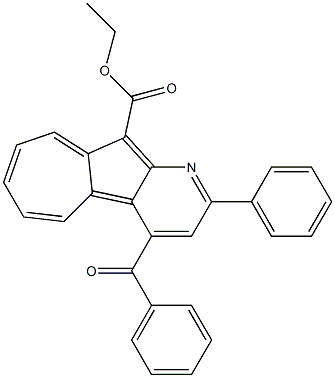2-Phenyl-4-benzoylazuleno[2,1-b]pyridine-10-carboxylic acid ethyl ester Structure