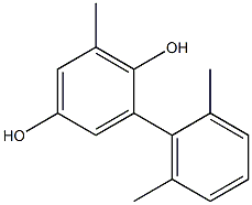 6-Methyl-2-(2,6-dimethylphenyl)benzene-1,4-diol Structure