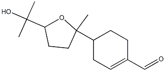 4-[[2-Methyl-5-(1-hydroxy-1-methylethyl)tetrahydrofuran]-2-yl]-1-cyclohexene-1-carbaldehyde|