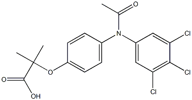 2-[4-(3,4,5-Trichlorophenylacetylamino)phenoxy]-2-methylpropionic acid,,结构式