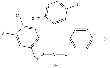 (2,5-Dichlorophenyl)(3,4-dichloro-6-hydroxyphenyl)(4-hydroxyphenyl)methanesulfonic acid Structure