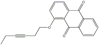 1-(3-ヘキシニルオキシ)アントラキノン 化学構造式