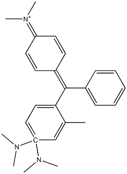 N-[4-[4-(Dimethylamino)-2-methylphenyl[4-(dimethylamino)phenyl]methylene]-2,5-cyclohexadien-1-ylidene]-N-methylmethanaminium Struktur