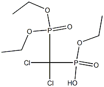 Dichloro(diethoxyphosphinyl)methylphosphonic acid hydrogen ethyl ester Structure