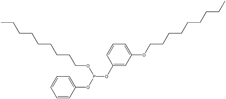 Phosphorous acid 5-(nonyloxy)nonyldiphenyl ester,,结构式