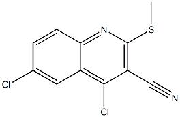 4,6-Dichloro-2-(methylthio)quinoline-3-carbonitrile Structure