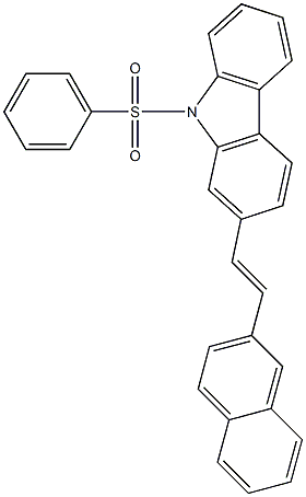 2-[2-(2-Naphthalenyl)ethenyl]-9-phenylsulfonyl-9H-carbazole Structure