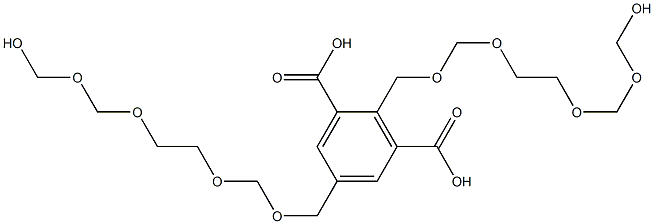 2,5-Bis(10-hydroxy-2,4,7,9-tetraoxadecan-1-yl)isophthalic acid 结构式