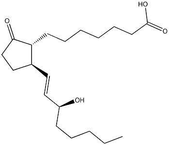 (13E,15S)-9-Oxo-15-hydroxyprosta-13-ene-1-oic acid,,结构式
