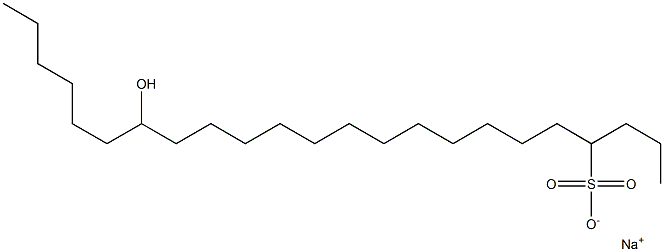 17-ヒドロキシトリコサン-4-スルホン酸ナトリウム 化学構造式