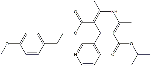 1,4-Dihydro-2,6-dimethyl-4-(3-pyridyl)pyridine-3,5-dicarboxylic acid 3-isopropyl 5-(4-methoxyphenethyl) ester