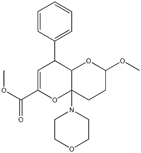 4,4a,6,7,8,8a-Hexahydro-4-phenyl-6-methoxy-8a-morpholinopyrano[3,2-b]pyran-2-carboxylic acid methyl ester