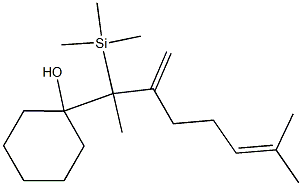 1-[1-(Trimethylsilyl)methyl-2-methylene-6-methyl-5-heptenyl]cyclohexanol Structure