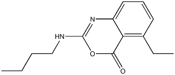 2-Butylamino-5-ethyl-4H-3,1-benzoxazin-4-one Struktur