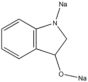 1-ソジオ-3-ソジオオキシインドリン 化学構造式