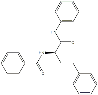 [R,(+)]-2-ベンゾイルアミノ-4,N-ジフェニルブチルアミド 化学構造式