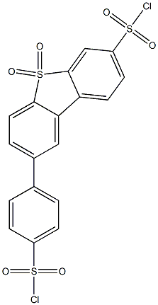 [2-[4-(クロロスルホニル)フェニル]ジベンゾチオフェン-7-スルホン酸クロリド]5,5-ジオキシド 化学構造式