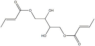 Bis[(E)-2-butenoic acid]2,3-dihydroxybutane-1,4-diyl ester Structure