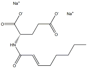 N-(2-Octenoyl)glutamic acid disodium salt Structure