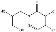 4,5-Dichloro-2-(2,3-dihydroxypropyl)pyridazin-3(2H)-one,,结构式
