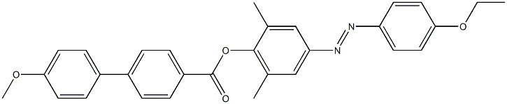 4-(4-メトキシフェニル)安息香酸4-[(4-エトキシフェニル)アゾ]-2,6-ジメチルフェニル 化学構造式