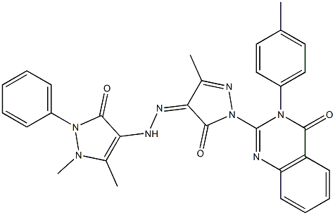 3-(4-Methylphenyl)-2-[[4,5-dihydro-3-methyl-5-oxo-4-[[(1,5-dimethyl-2,3-dihydro-2-phenyl-3-oxo-1H-pyrazol)-4-yl]aminoimino]-1H-pyrazol]-1-yl]quinazolin-4(3H)-one