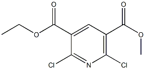 2,6-Dichloropyridine-3,5-dicarboxylic acid 3-ethyl 5-methyl ester,,结构式