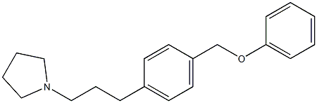 1-[3-[p-(フェノキシメチル)フェニル]プロピル]ピロリジン 化学構造式