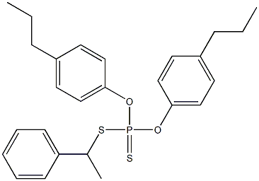 Dithiophosphoric acid O,O-bis(4-propylphenyl)S-(1-phenylethyl) ester,,结构式